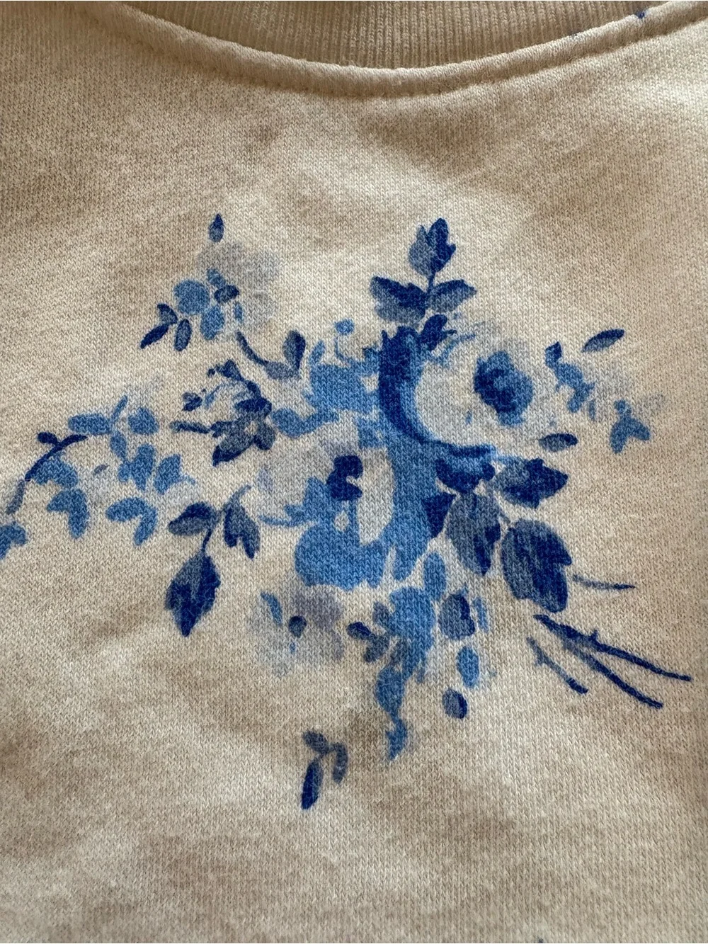 GAP Kids Sweatshirt with Blue Floral Bouquets